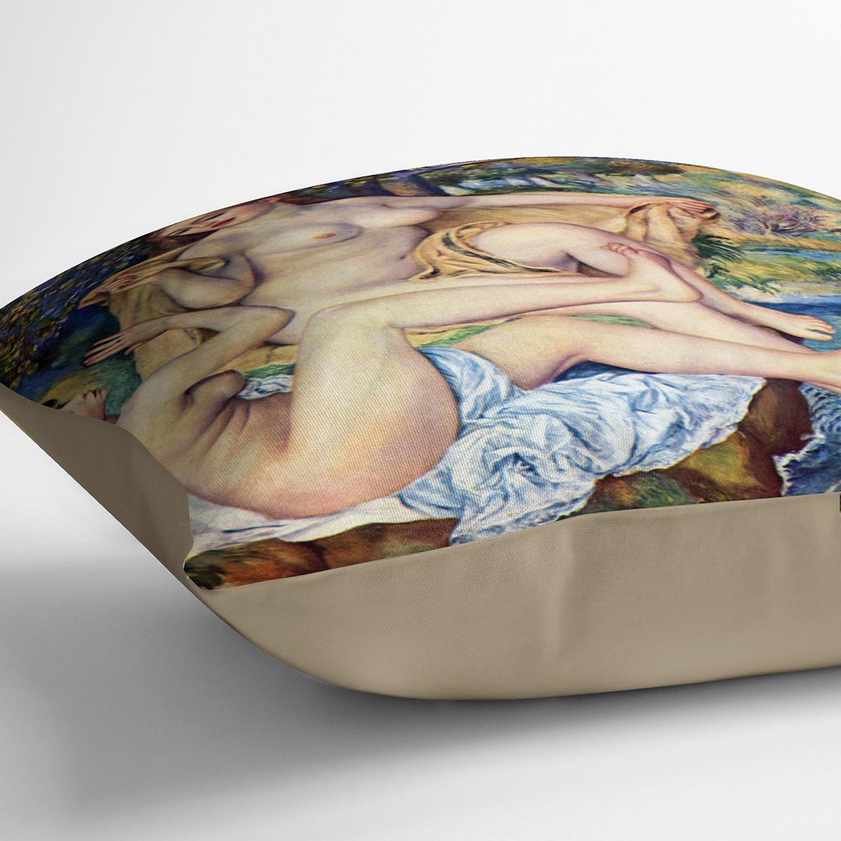 The Large Bathers by Renoir Cushion