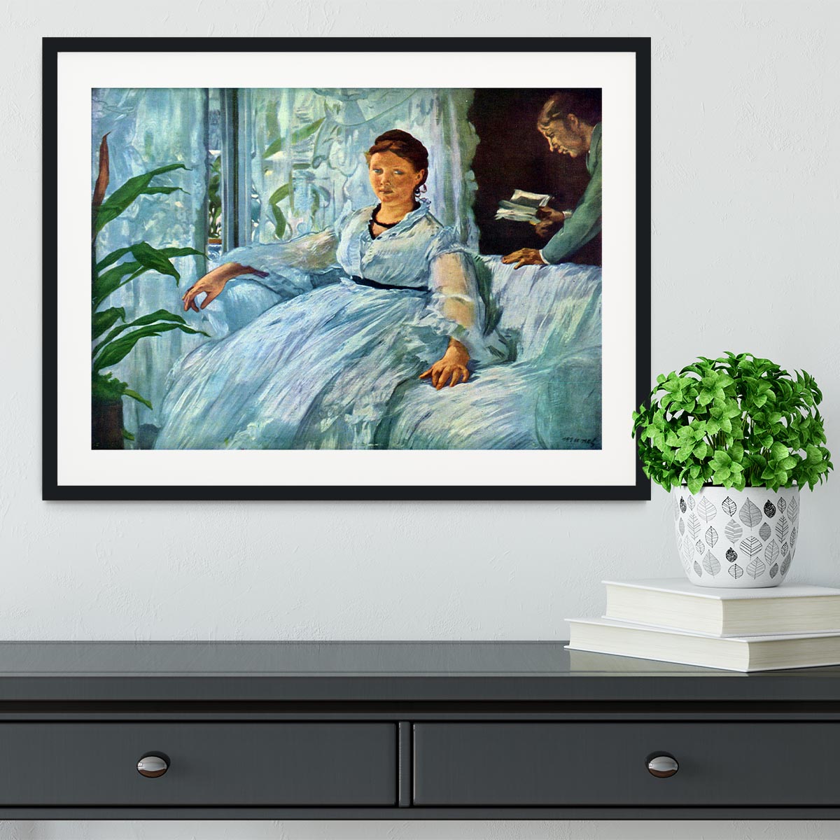 The Lecture by Manet Framed Print - Canvas Art Rocks - 1