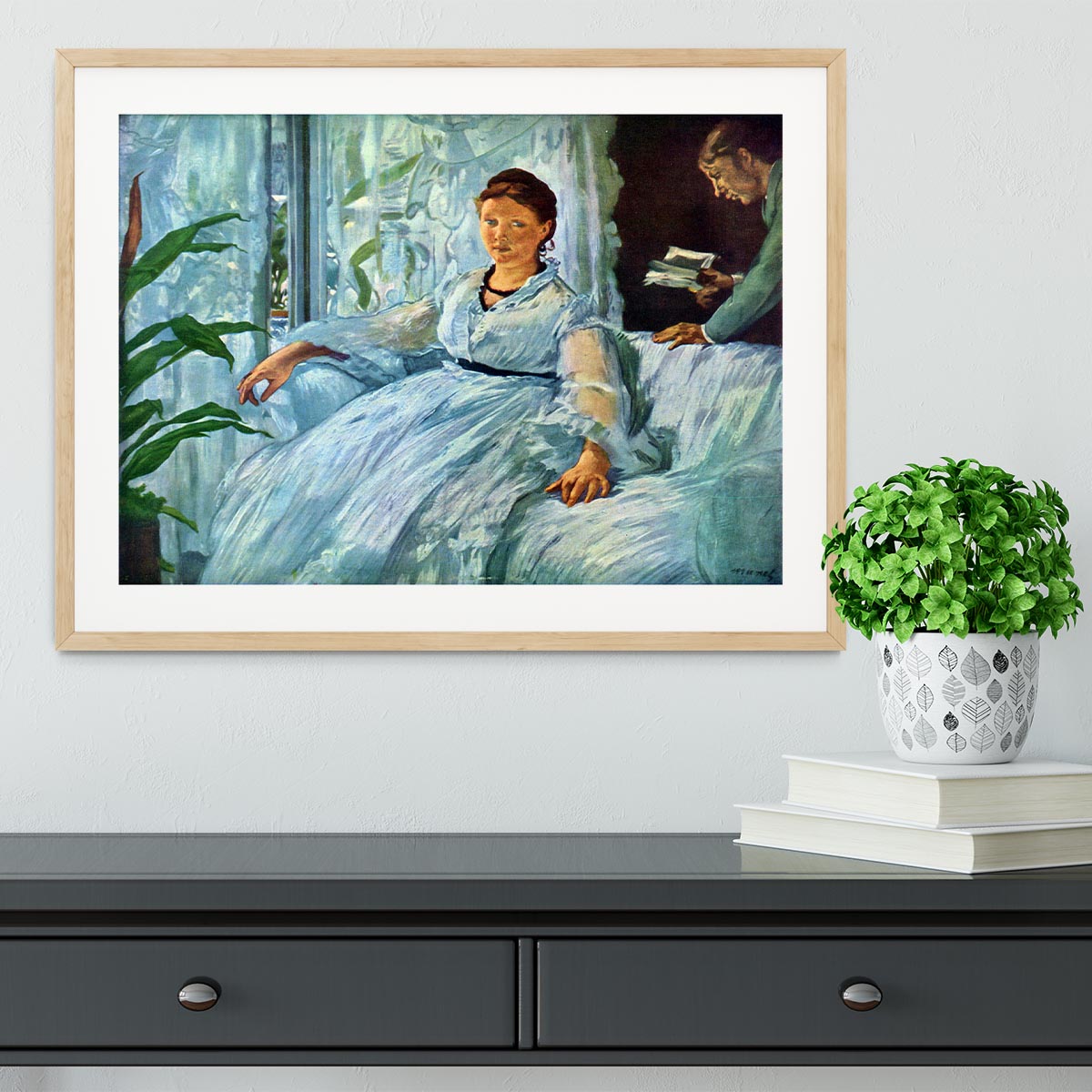 The Lecture by Manet Framed Print - Canvas Art Rocks - 3