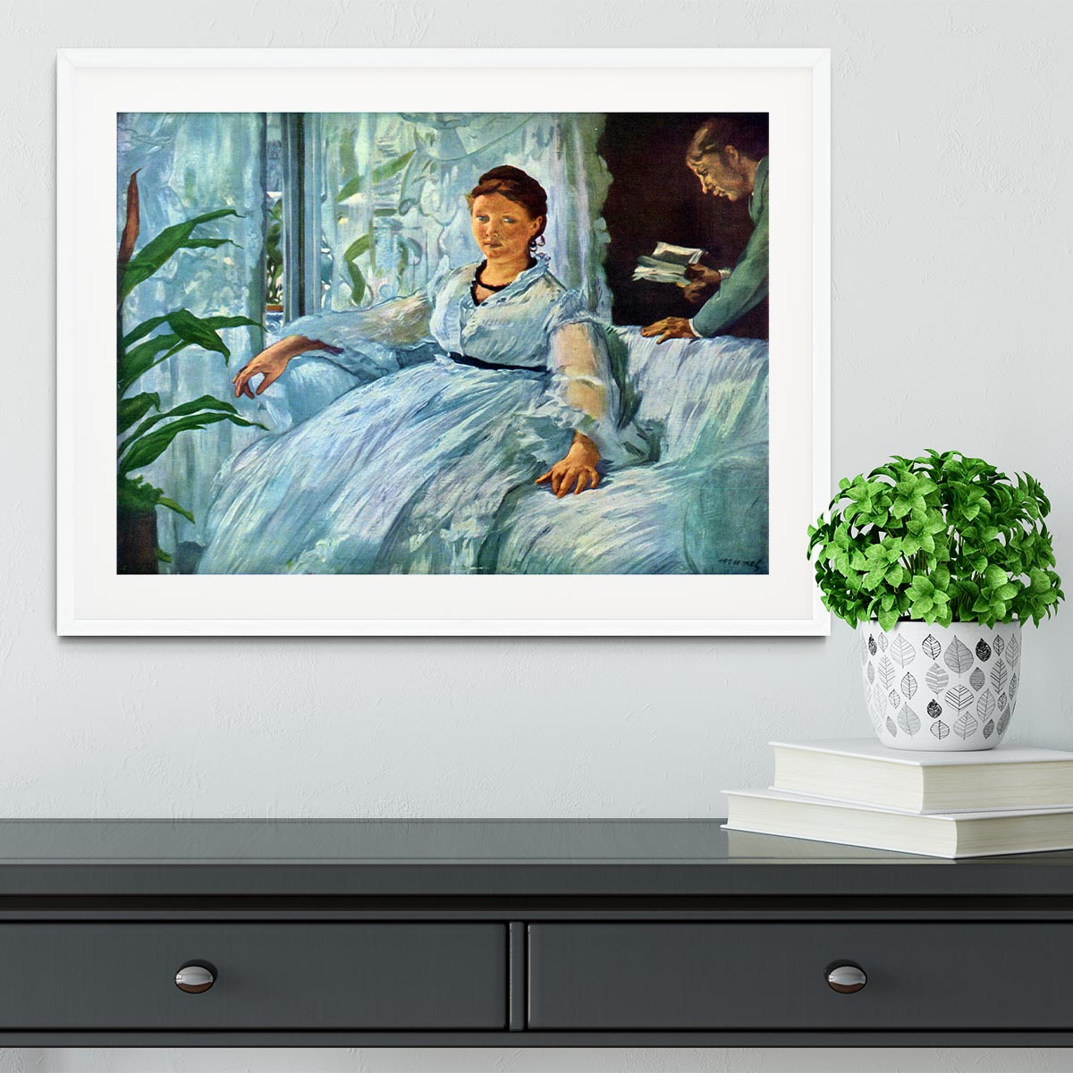The Lecture by Manet Framed Print - Canvas Art Rocks - 5