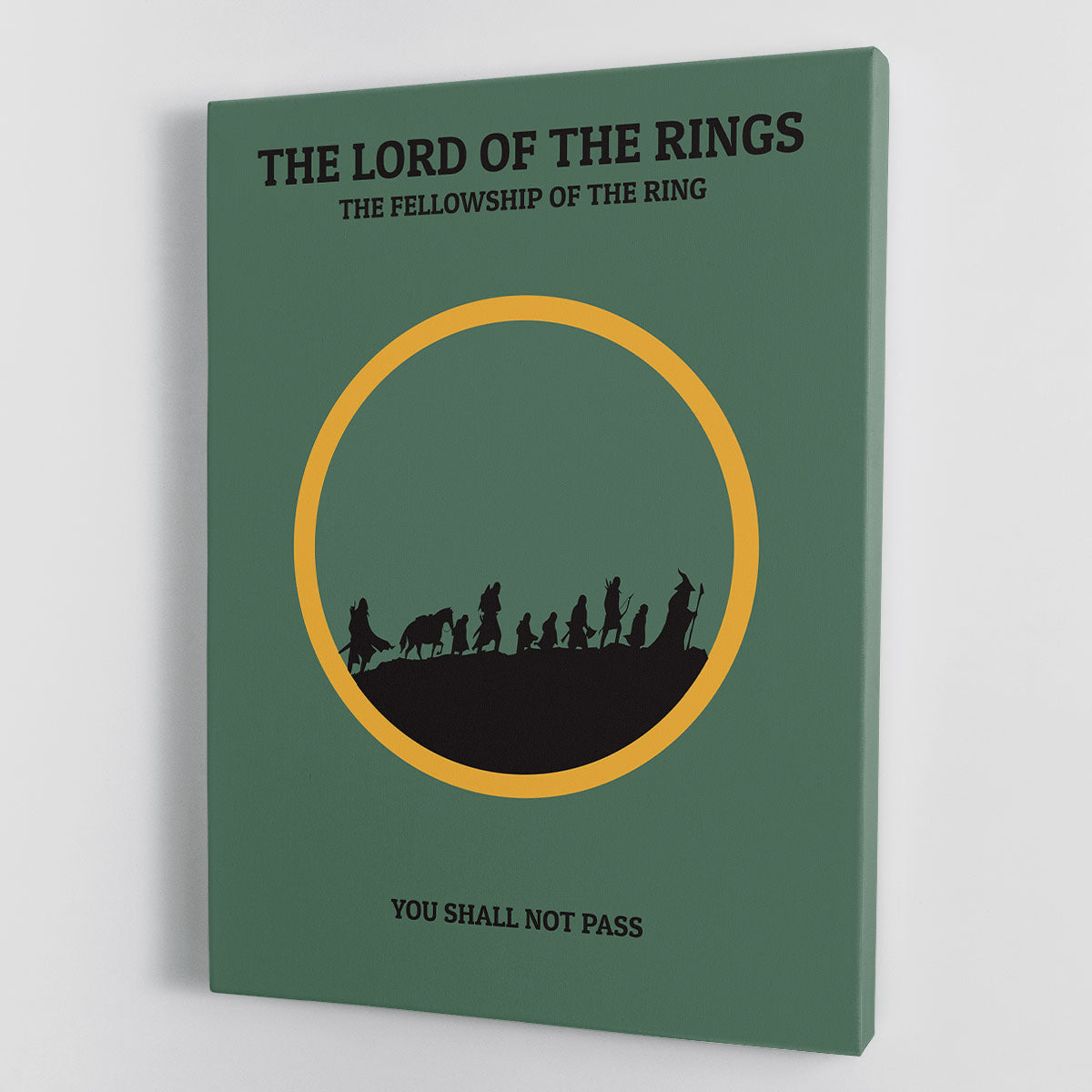The Lord Of The Rings Fellowship If The Ring Minimal Movie Canvas Print or Poster - Canvas Art Rocks - 1