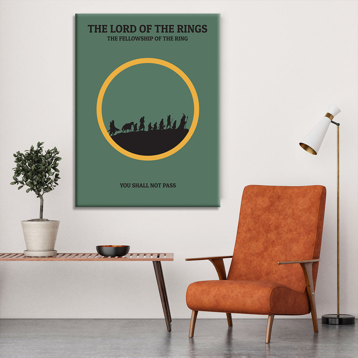 The Lord Of The Rings Fellowship If The Ring Minimal Movie Canvas Print or Poster - Canvas Art Rocks - 6