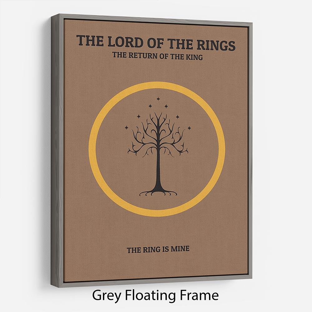 The Lord Of The Rings The Return Of The King Minimal Movie Floating Frame Canvas - Canvas Art Rocks - 3