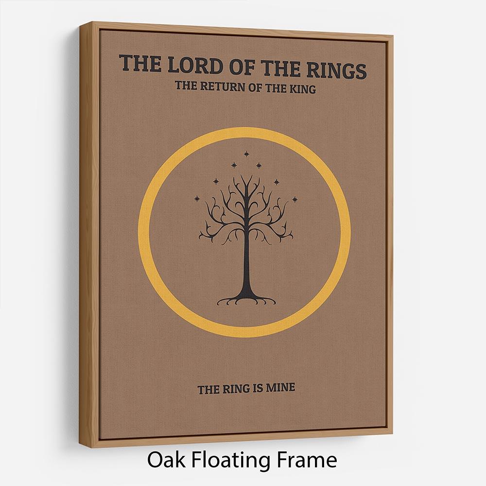 The Lord Of The Rings The Return Of The King Minimal Movie Floating Frame Canvas - Canvas Art Rocks - 9