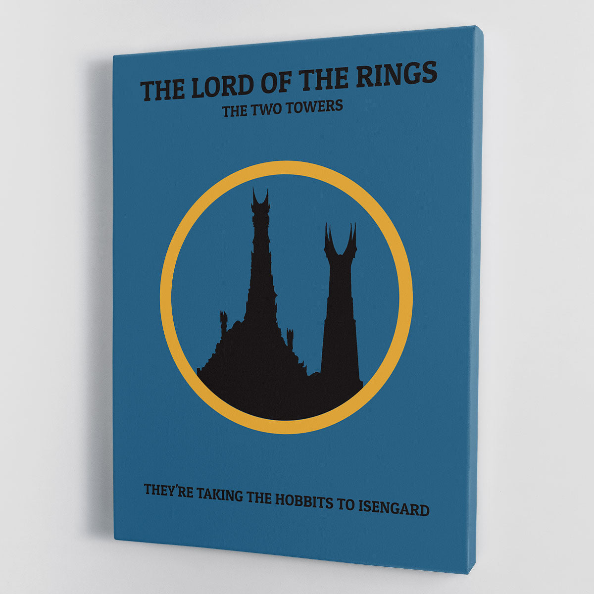 The Lord Of The Rings The Two Towers Minimal Movie Canvas Print or Poster - Canvas Art Rocks - 1