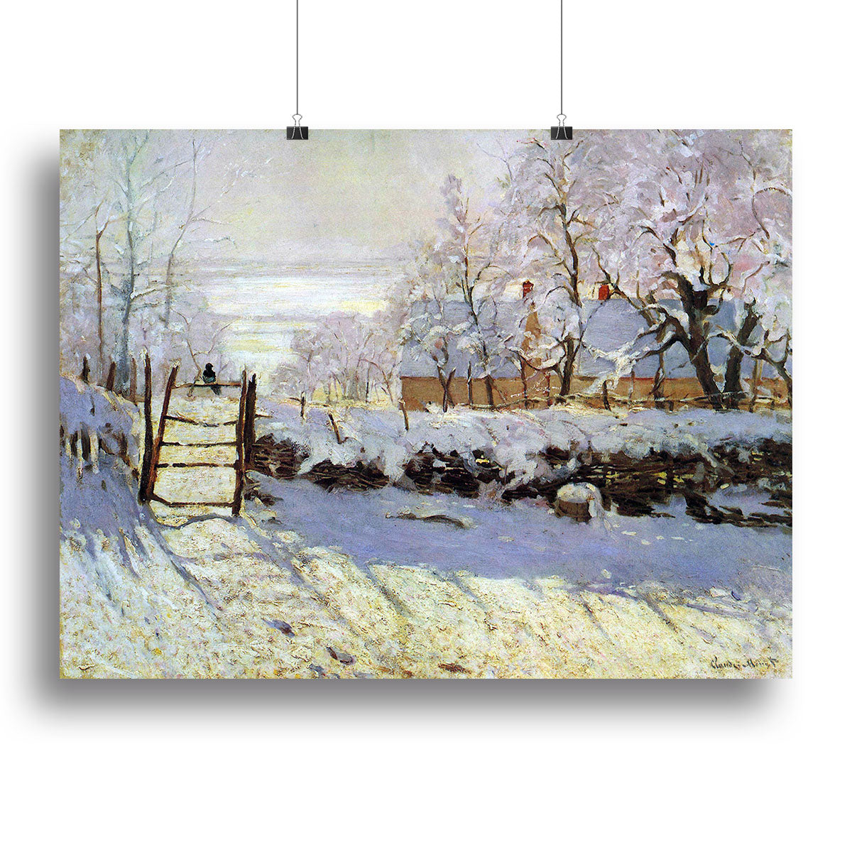 The Magpie by Monet Canvas Print or Poster - Canvas Art Rocks - 2
