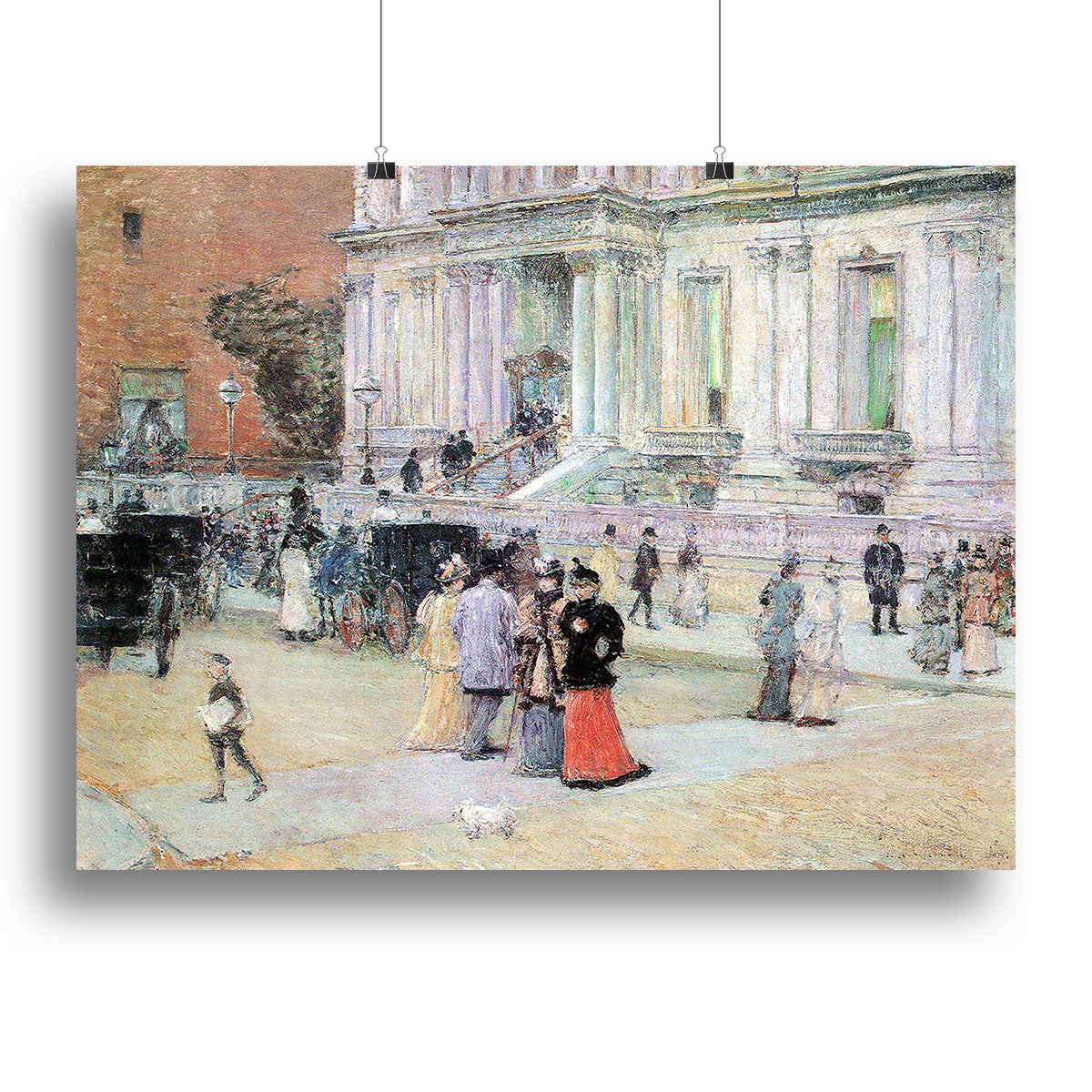 The Manhattan Club The Villa of the Stewarts by Hassam Canvas Print or Poster - Canvas Art Rocks - 2