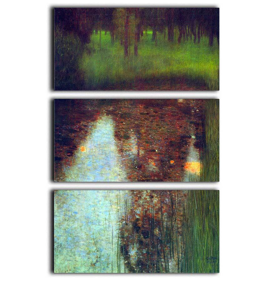 The Marsh by Klimt 3 Split Panel Canvas Print - Canvas Art Rocks - 1