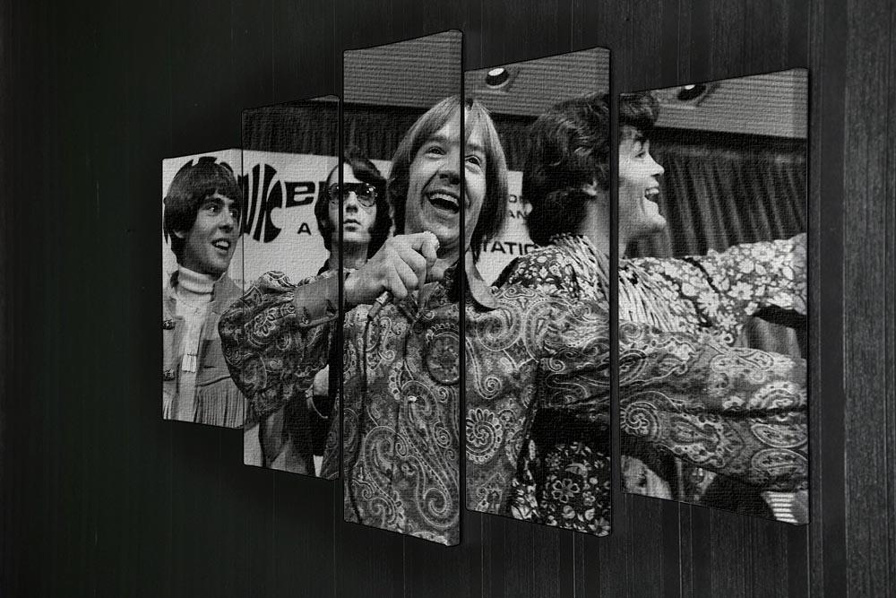 The Monkees playing around 5 Split Panel Canvas - Canvas Art Rocks - 2