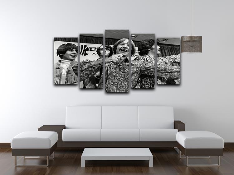 The Monkees playing around 5 Split Panel Canvas - Canvas Art Rocks - 3