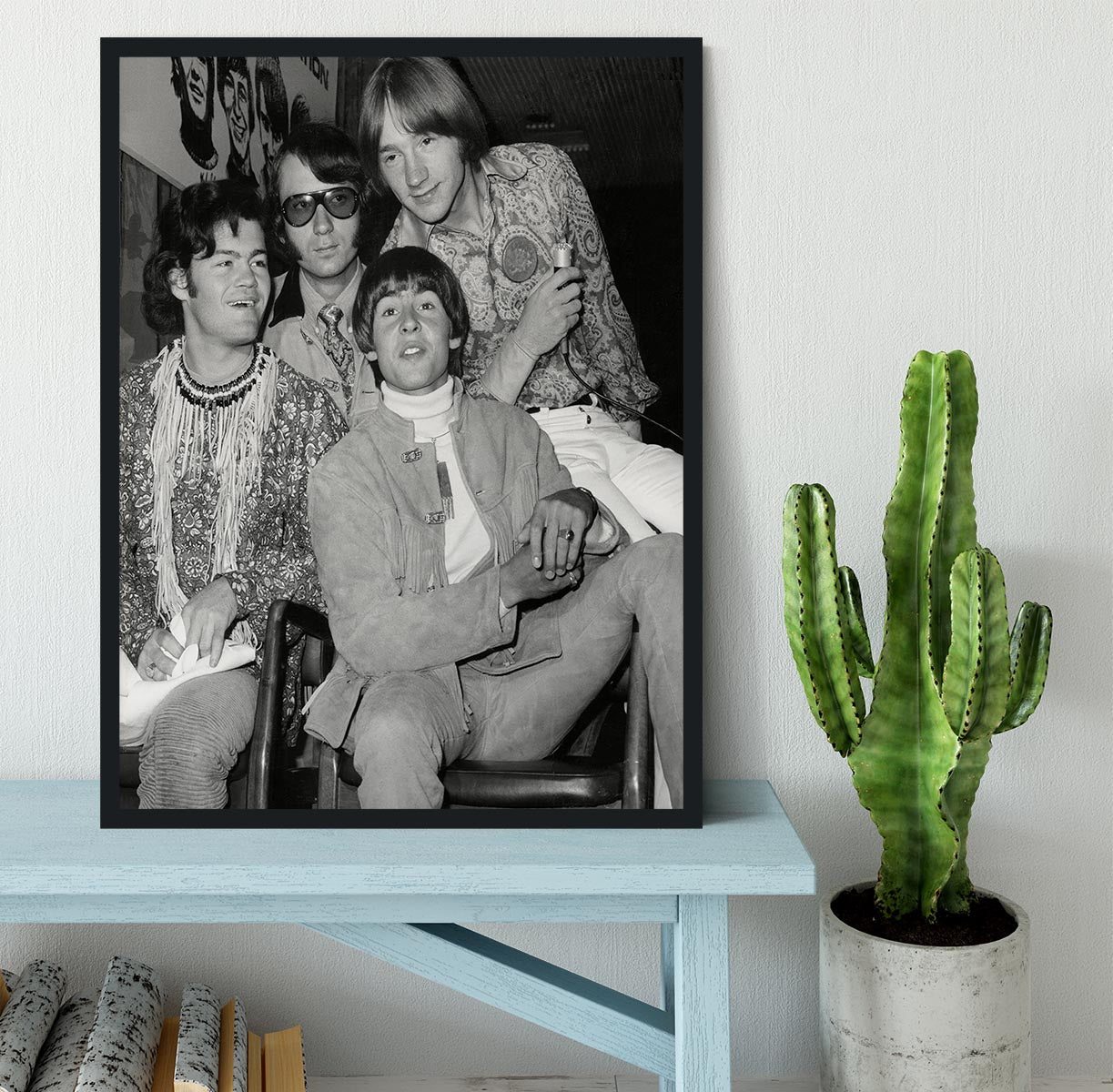 The Monkees sitting Framed Print - Canvas Art Rocks - 2