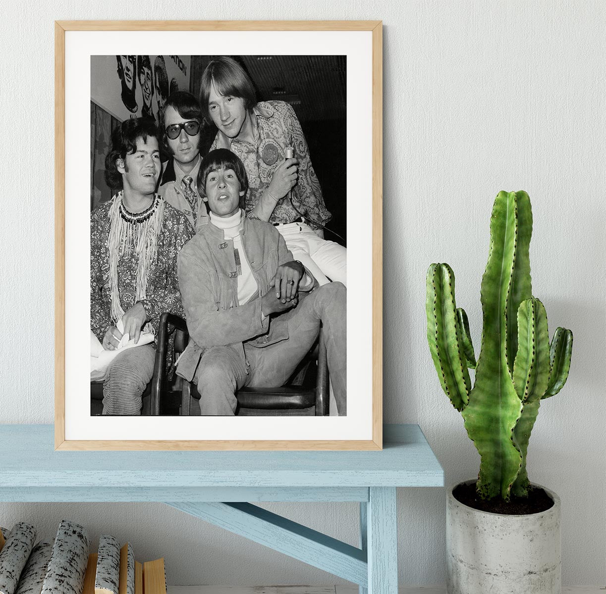 The Monkees sitting Framed Print - Canvas Art Rocks - 3