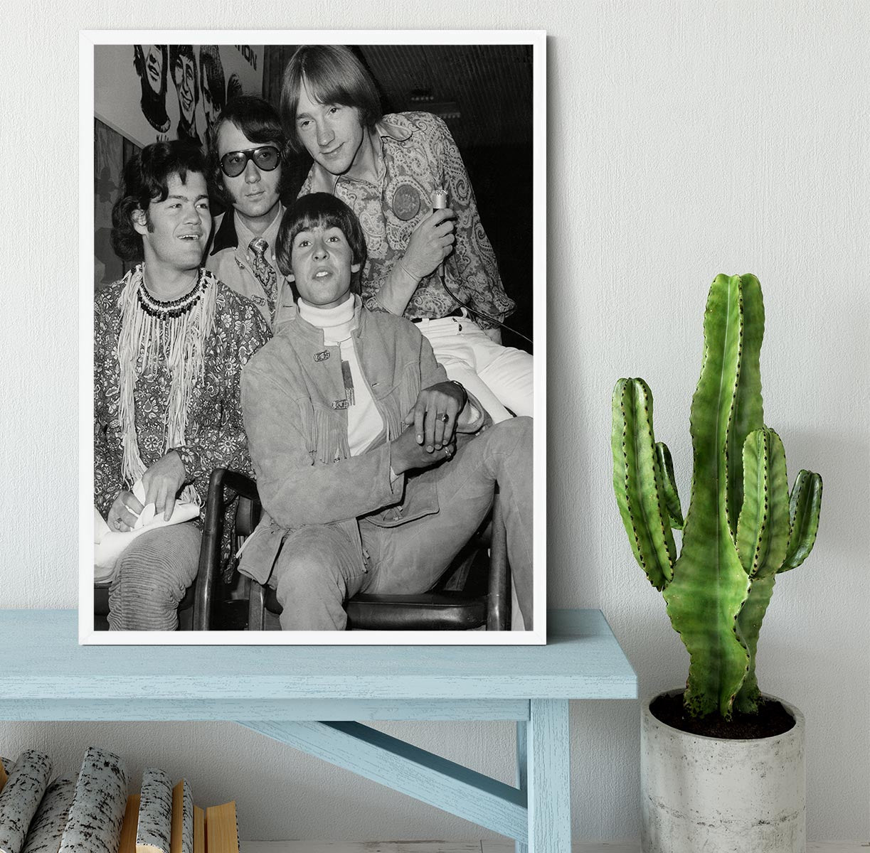 The Monkees sitting Framed Print - Canvas Art Rocks -6