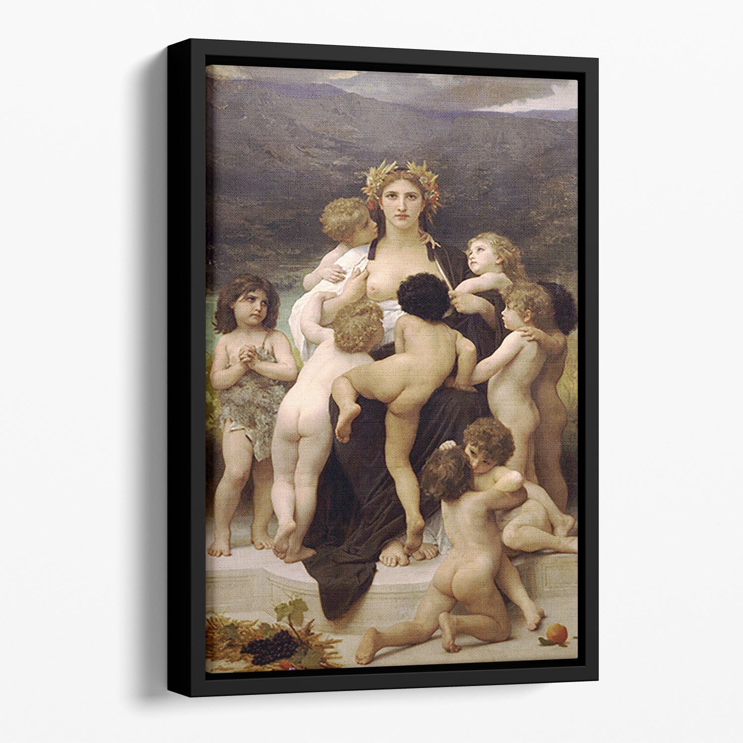 The Motherland By Bouguereau Floating Framed Canvas