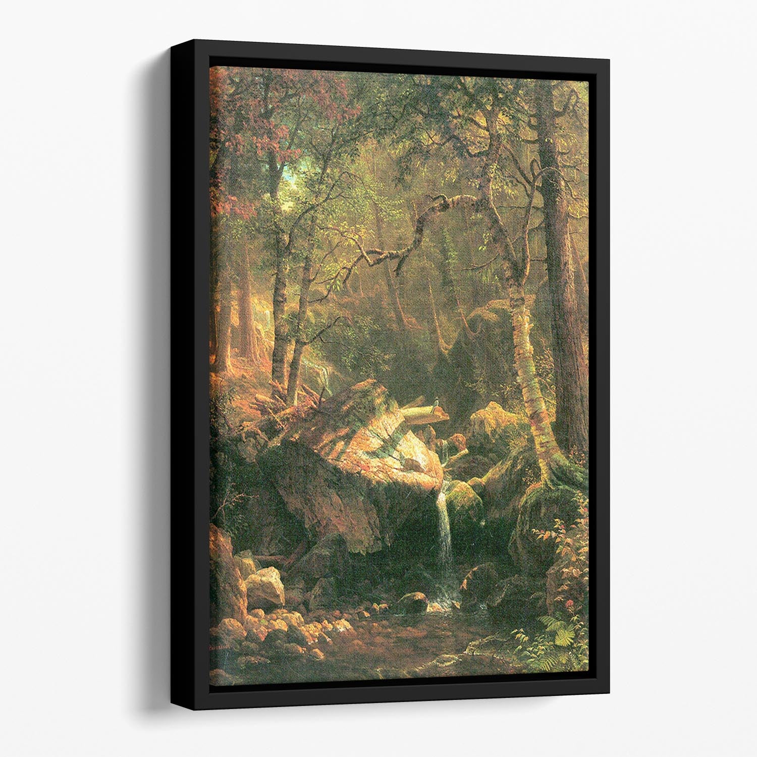 The Mountain by Bierstadt Floating Framed Canvas - Canvas Art Rocks - 1