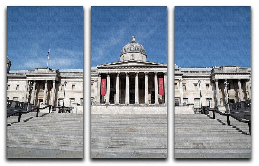 The National Gallery London under Lockdown 2020 3 Split Panel Canvas Print - Canvas Art Rocks - 1