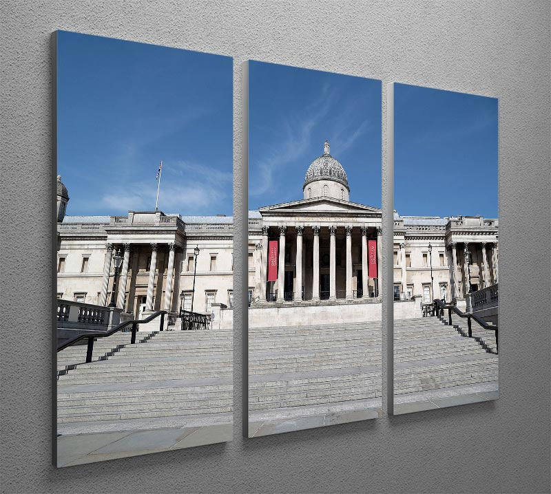 The National Gallery London under Lockdown 2020 3 Split Panel Canvas Print - Canvas Art Rocks - 2