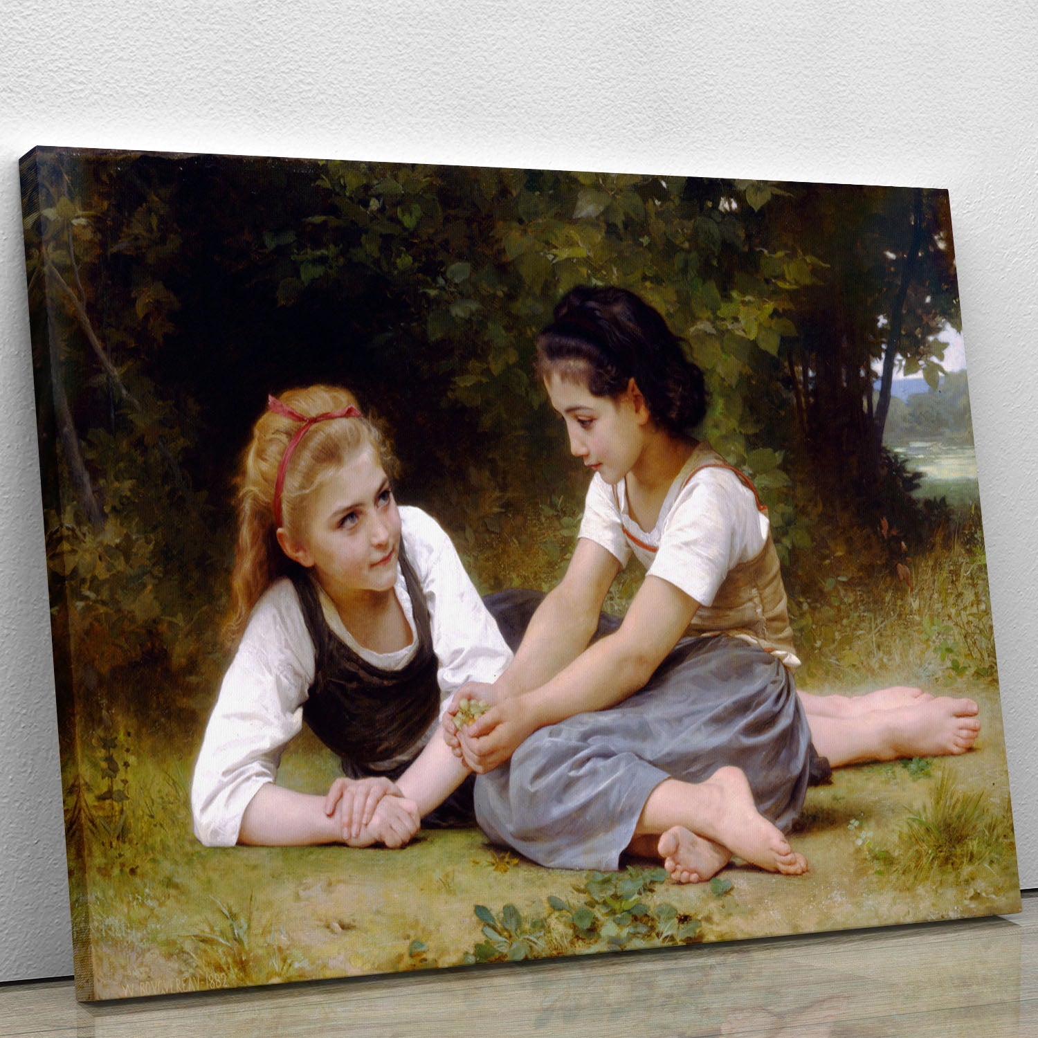 The Nut Gatherers By Bouguereau Canvas Print or Poster - Canvas Art Rocks - 1