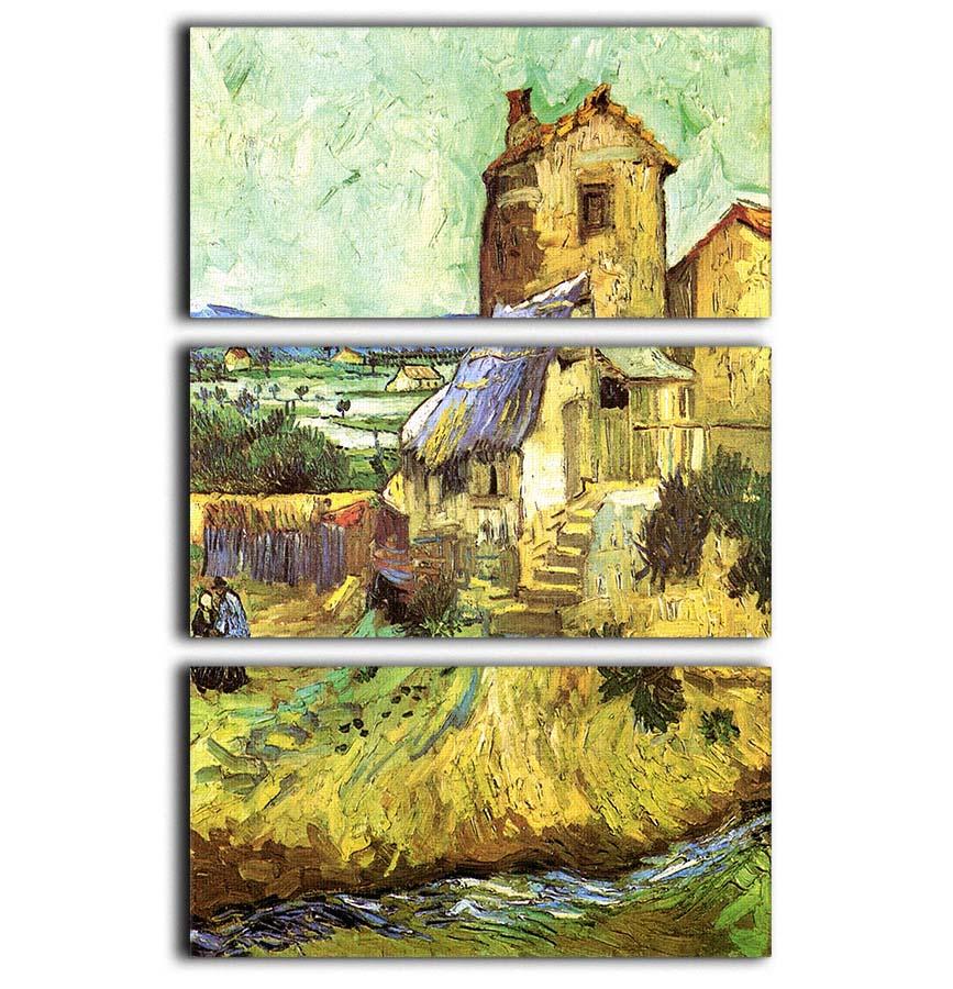 The Old Mill by Van Gogh 3 Split Panel Canvas Print - Canvas Art Rocks - 1