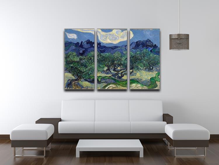 The Olive trees 3 Split Panel Canvas Print - Canvas Art Rocks - 4