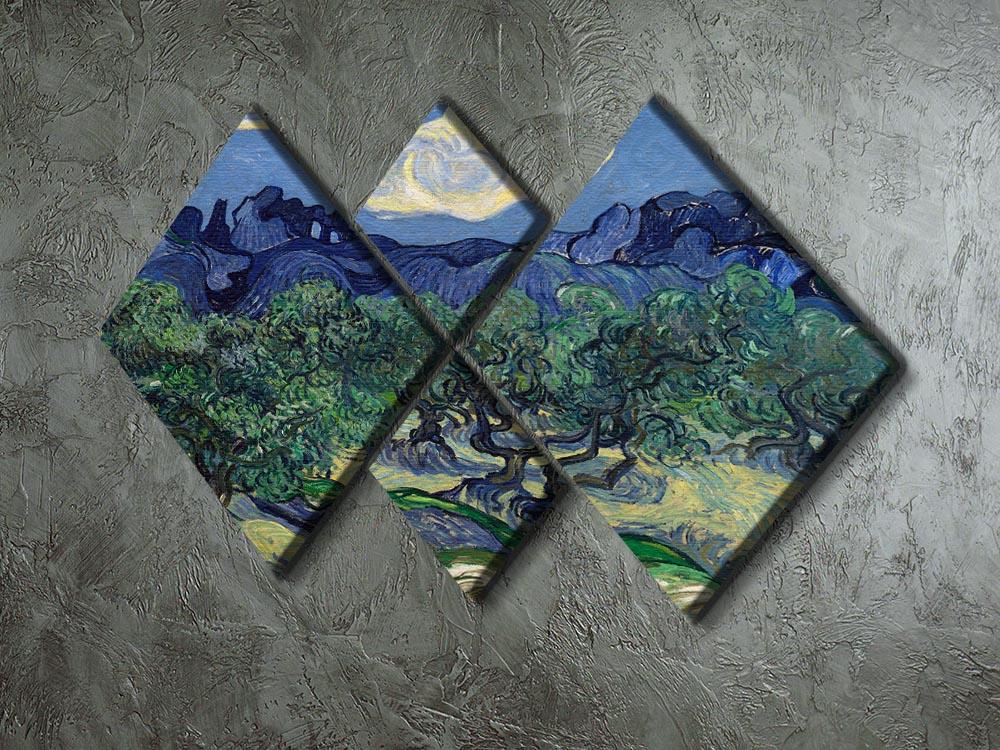 The Olive trees 4 Square Multi Panel Canvas - Canvas Art Rocks - 2