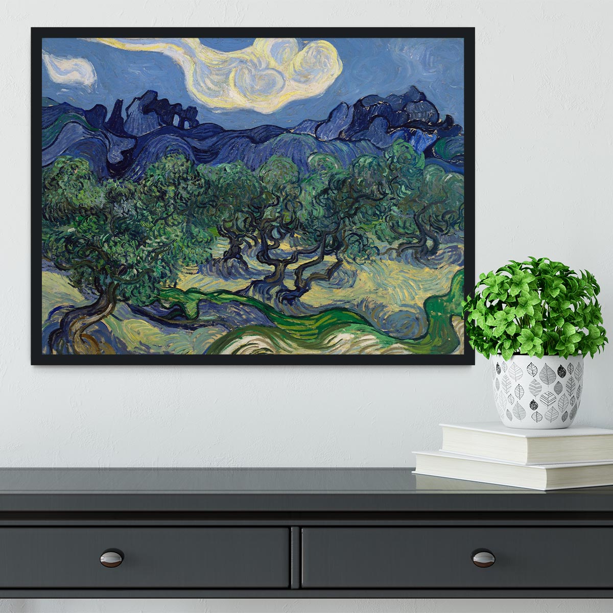 The Olive trees Framed Print - Canvas Art Rocks - 2
