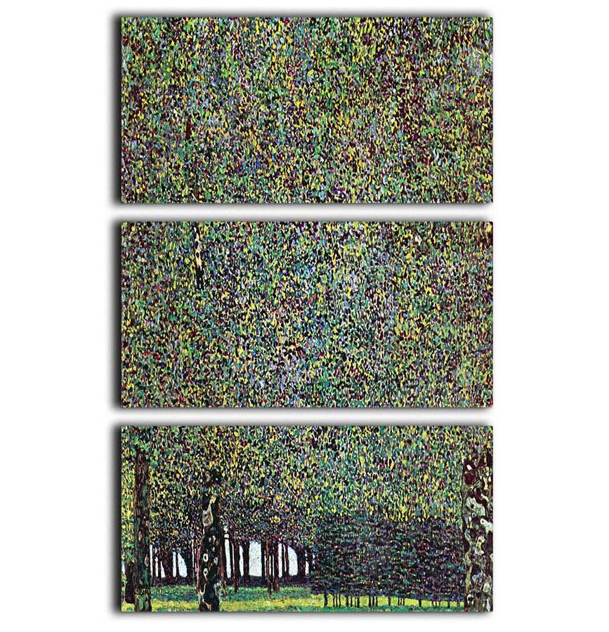 The Park by Klimt 3 Split Panel Canvas Print - Canvas Art Rocks - 1