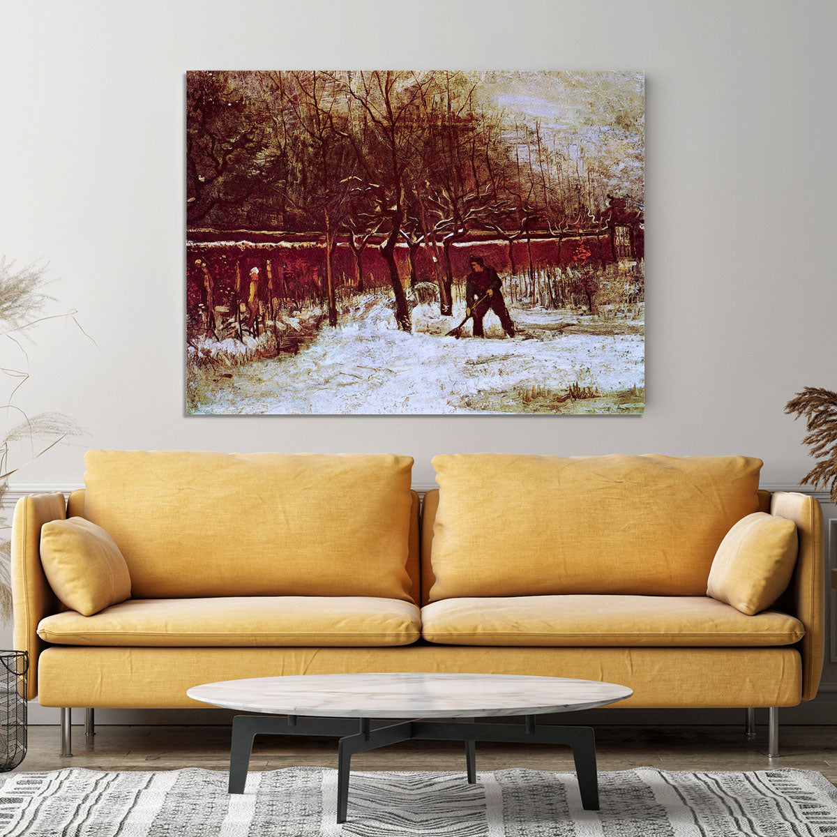 The Parsonage Garden at Nuenen in the Snow by Van Gogh Canvas Print or Poster - Canvas Art Rocks - 4
