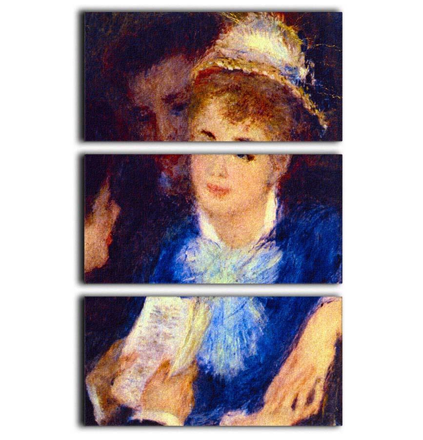 The Perusal of the Part by Renoir 3 Split Panel Canvas Print - Canvas Art Rocks - 1