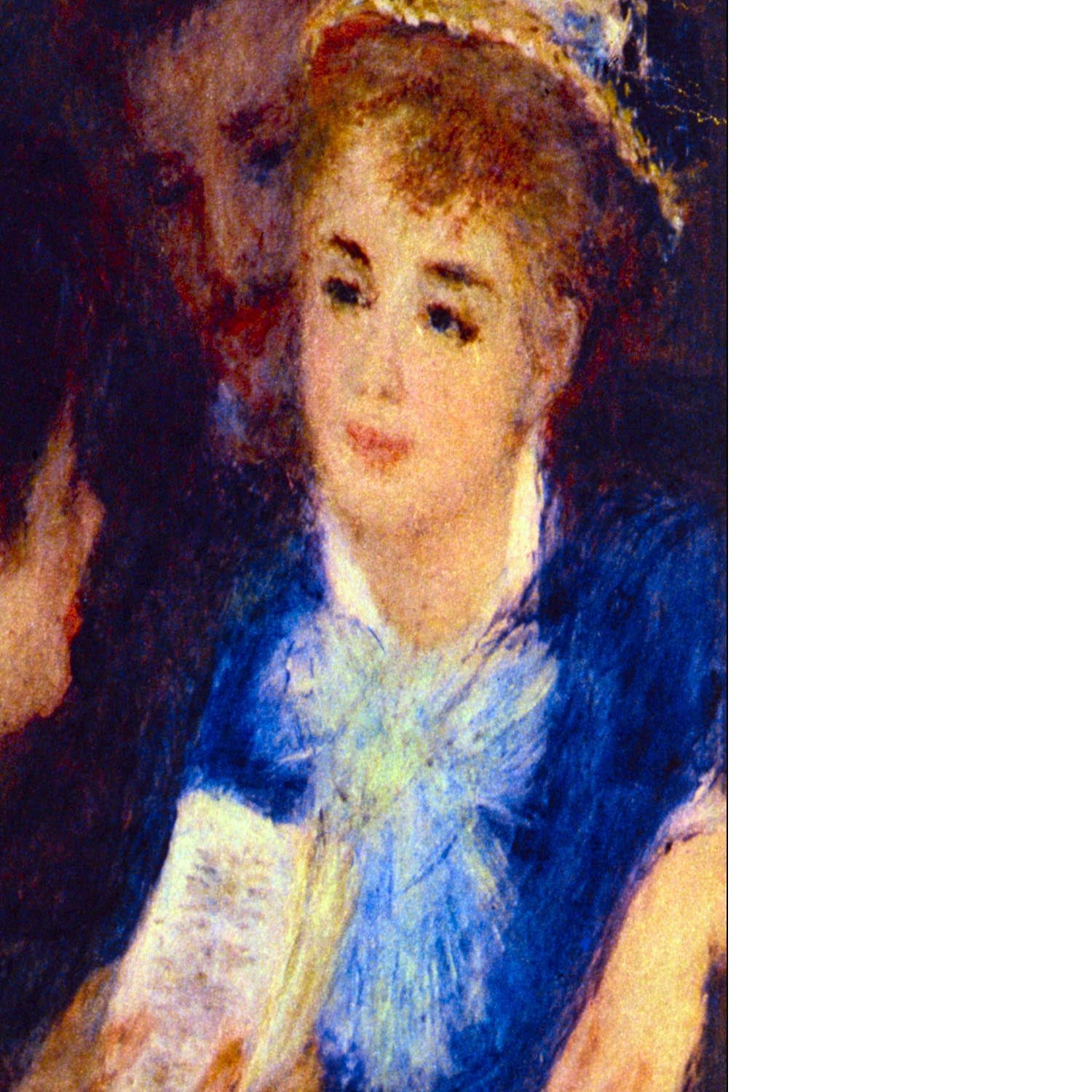 The Perusal of the Part by Renoir Floating Framed Canvas