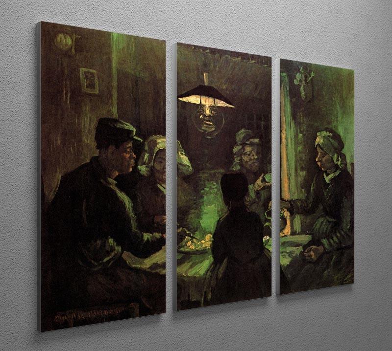 The Potato Eaters by Van Gogh 3 Split Panel Canvas Print - Canvas Art Rocks - 4