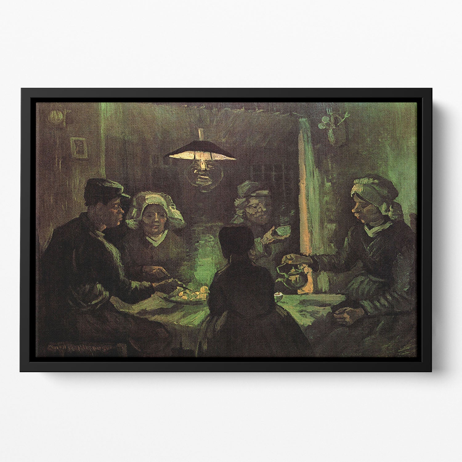 The Potato Eaters by Van Gogh Floating Framed Canvas
