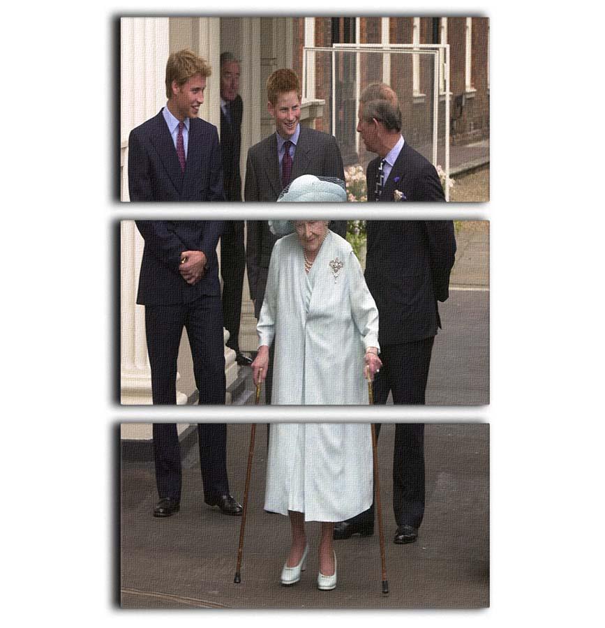 The Queen Mother on her 101st Birthday with family 3 Split Panel Canvas Print - Canvas Art Rocks - 1