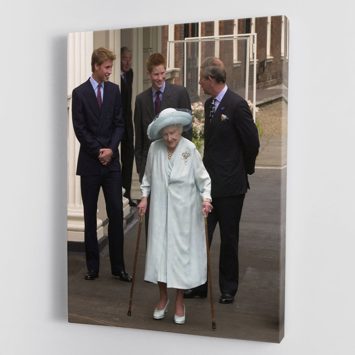The Queen Mother on her 101st Birthday with family Canvas Print or Poster - Canvas Art Rocks - 1