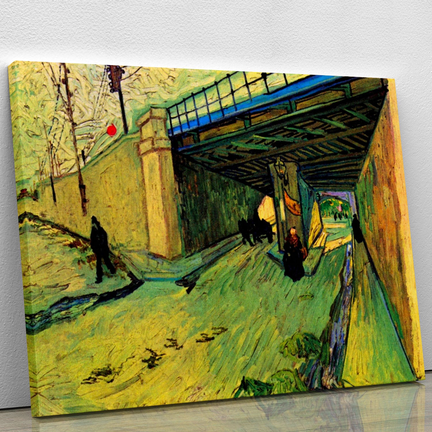 The Railway Bridge over Avenue Montmajour Arles by Van Gogh Canvas Print or Poster - Canvas Art Rocks - 1