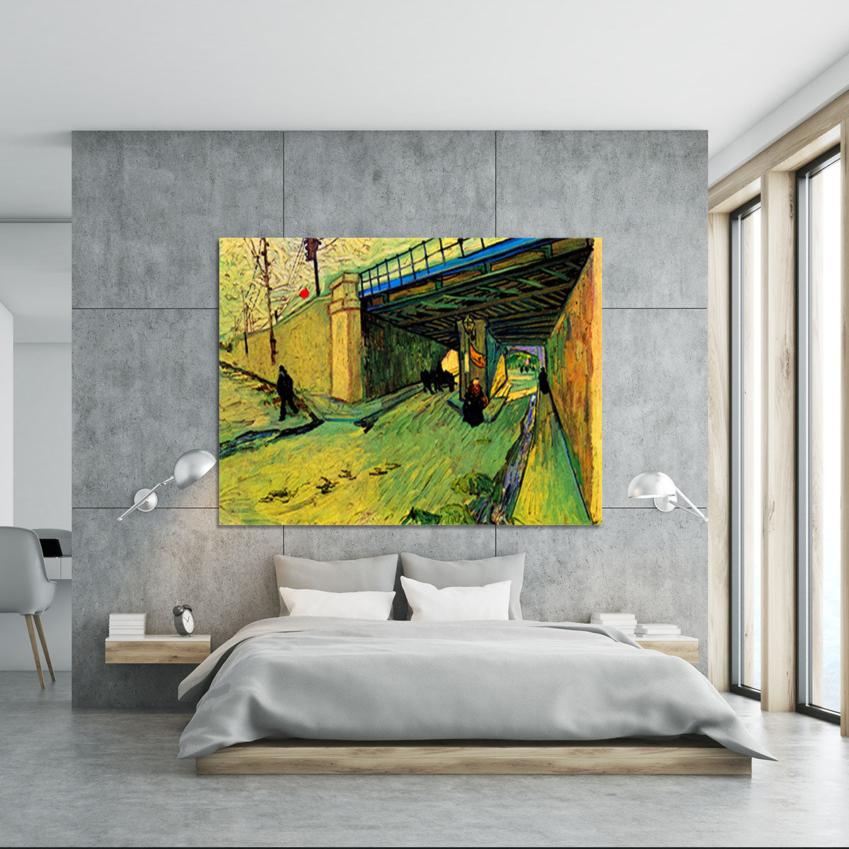 The Railway Bridge over Avenue Montmajour Arles by Van Gogh Canvas Print or Poster - Canvas Art Rocks - 5
