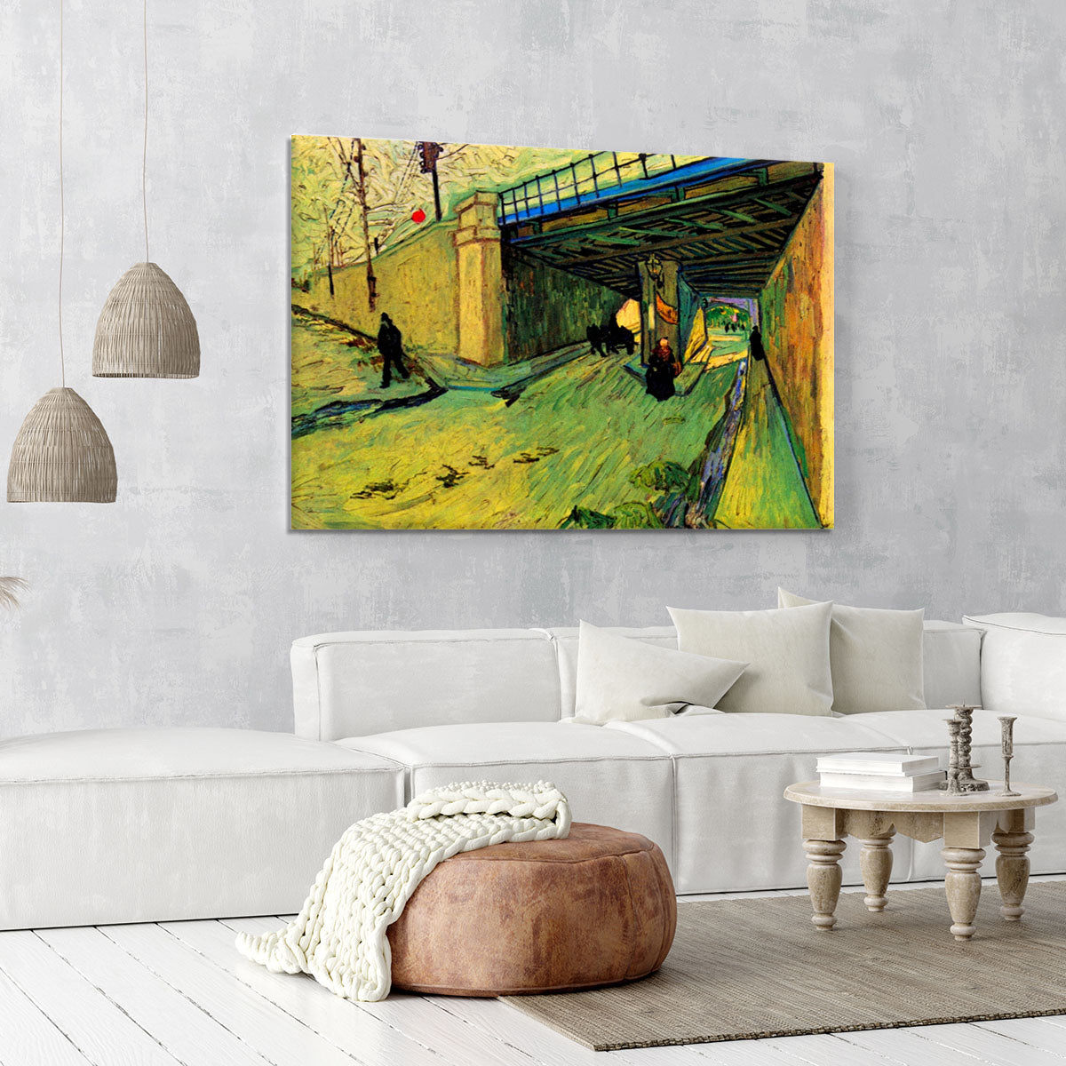 The Railway Bridge over Avenue Montmajour Arles by Van Gogh Canvas Print or Poster - Canvas Art Rocks - 6