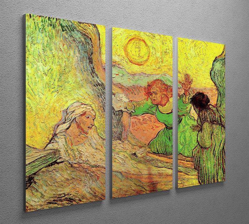 The Raising of Lazarus after Rembrandt by Van Gogh 3 Split Panel Canvas Print - Canvas Art Rocks - 4