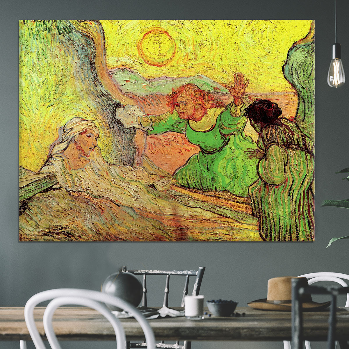 The Raising of Lazarus after Rembrandt by Van Gogh Canvas Print or Poster - Canvas Art Rocks - 3