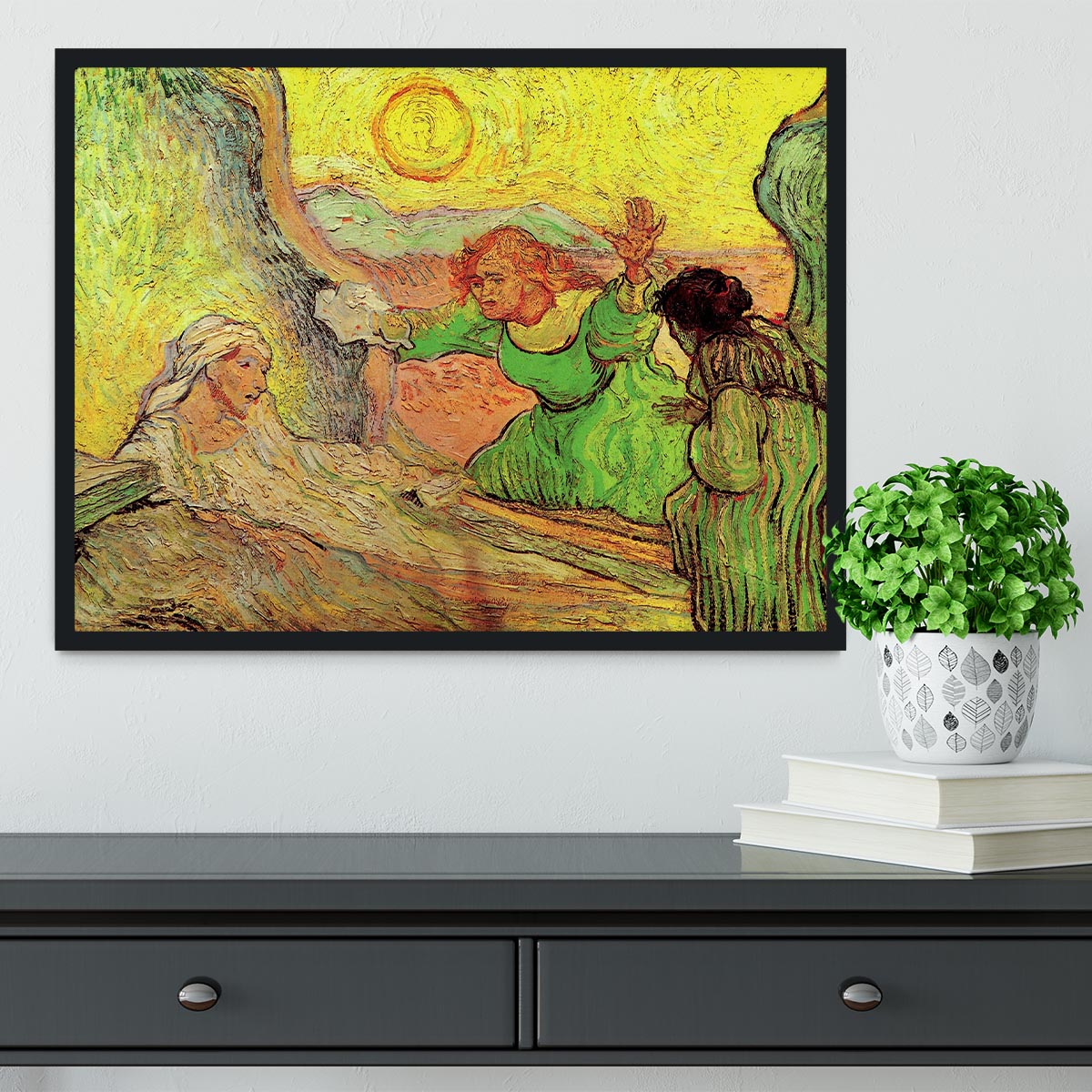 The Raising of Lazarus after Rembrandt by Van Gogh Framed Print - Canvas Art Rocks - 2