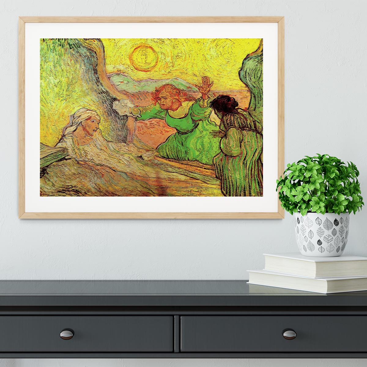 The Raising of Lazarus after Rembrandt by Van Gogh Framed Print - Canvas Art Rocks - 3