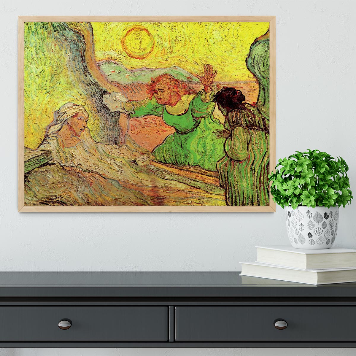 The Raising of Lazarus after Rembrandt by Van Gogh Framed Print - Canvas Art Rocks - 4