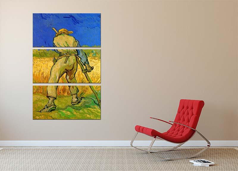 The Reaper by Van Gogh 3 Split Panel Canvas Print - Canvas Art Rocks - 2