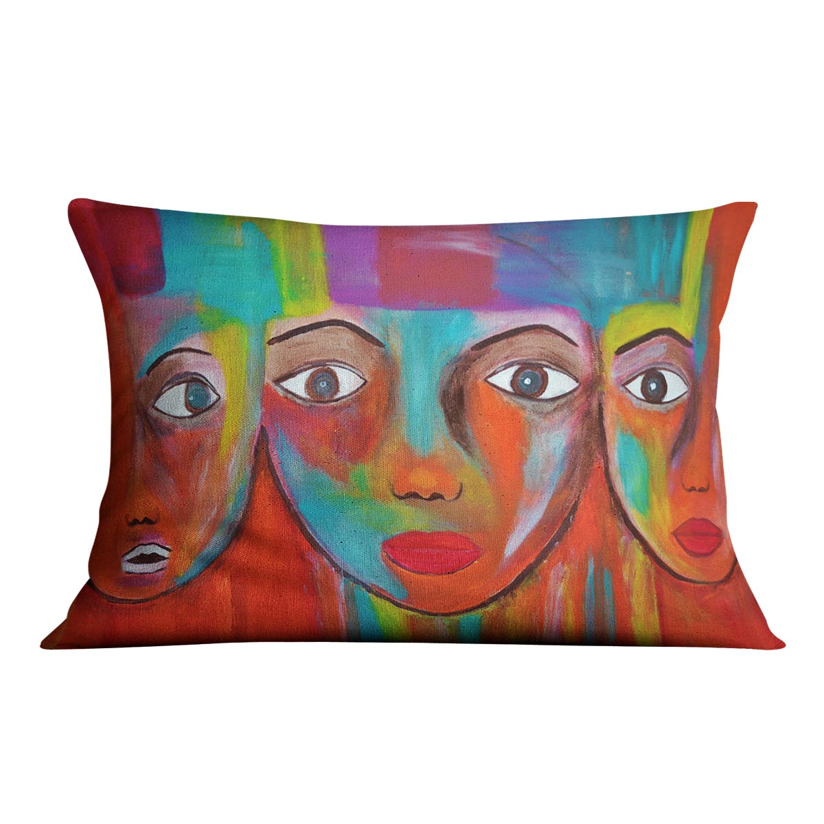 The Red Faces Cushion