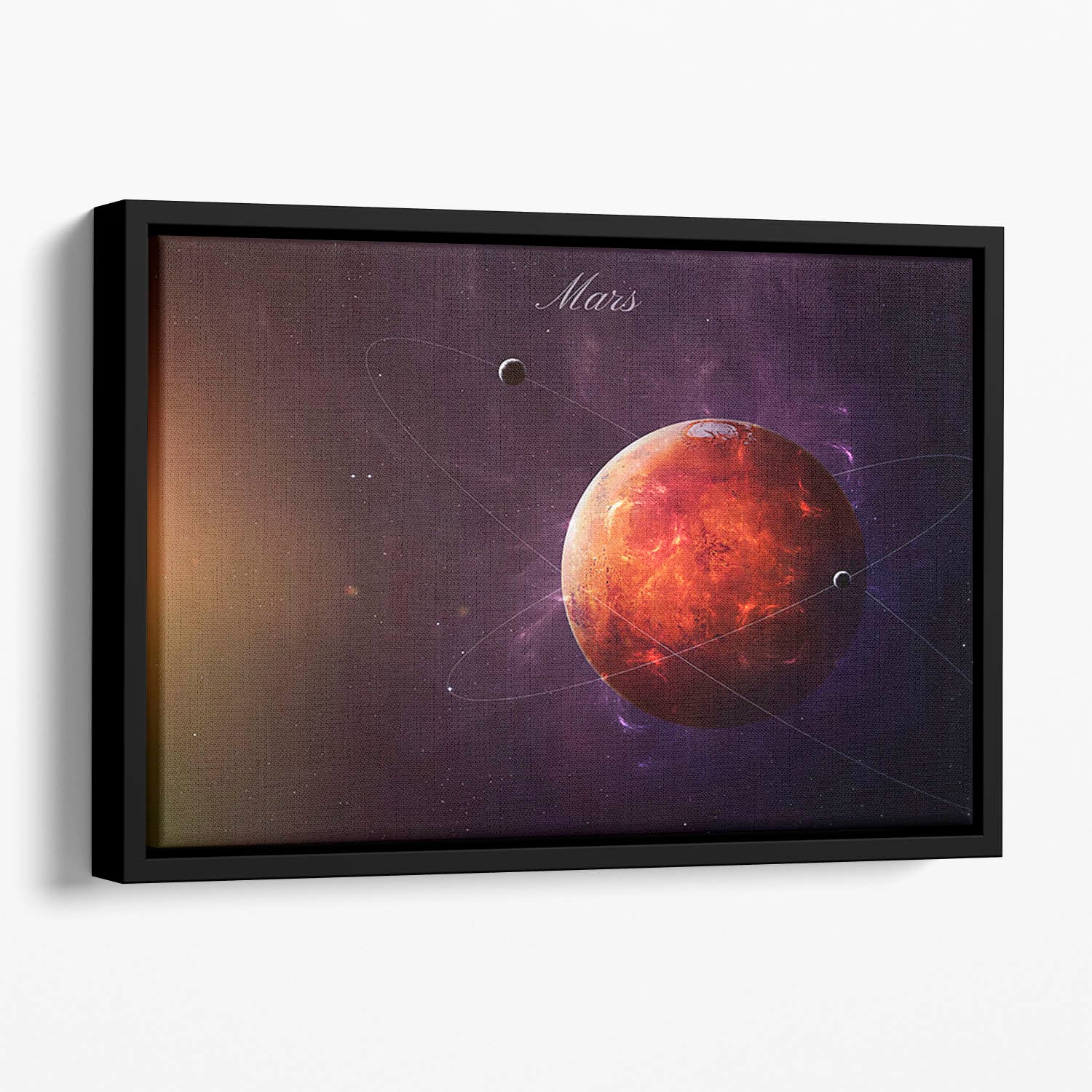 The Red Planet Mars Floating Framed Canvas