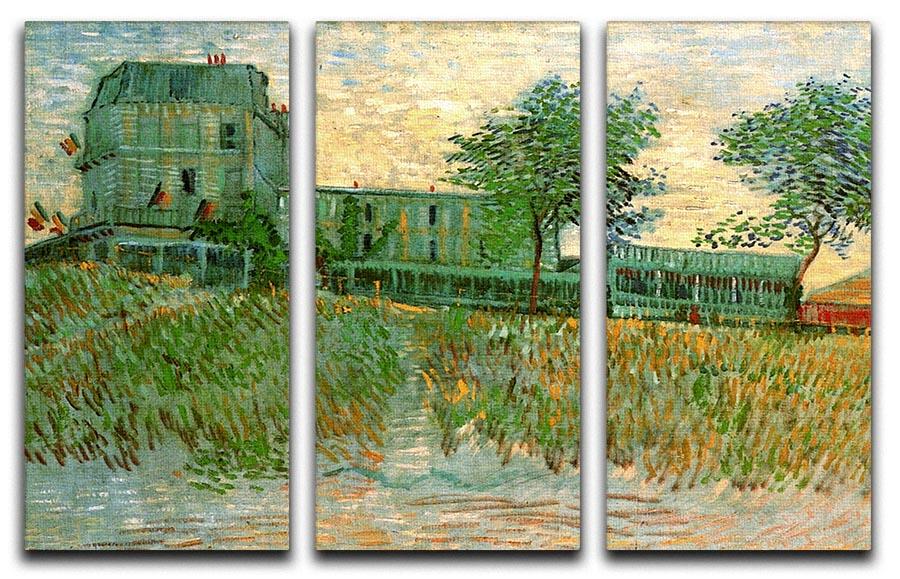 The Restaurant de la Sirene at Asnieres by Van Gogh 3 Split Panel Canvas Print - Canvas Art Rocks - 4