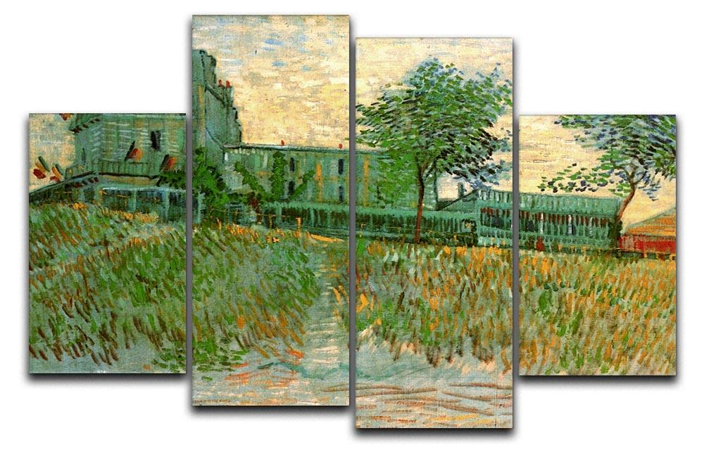 The Restaurant de la Sirene at Asnieres by Van Gogh 4 Split Panel Canvas  - Canvas Art Rocks - 1