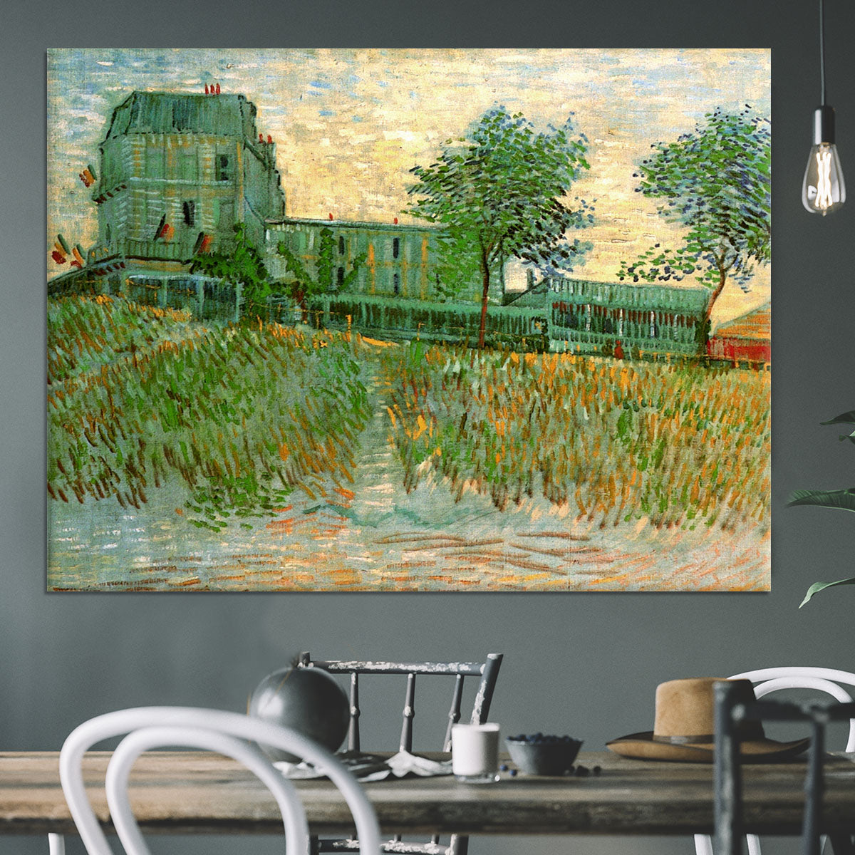 The Restaurant de la Sirene at Asnieres by Van Gogh Canvas Print or Poster - Canvas Art Rocks - 3