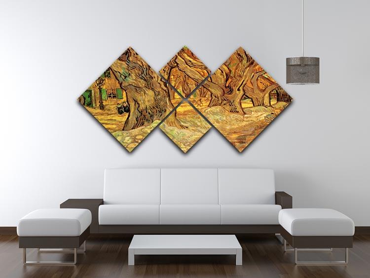 The Road Menders 2 by Van Gogh 4 Square Multi Panel Canvas - Canvas Art Rocks - 3