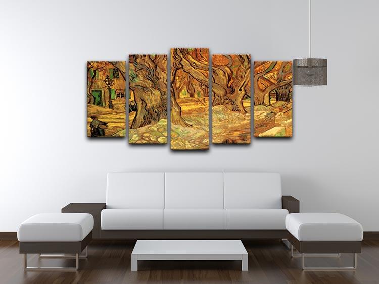 The Road Menders 2 by Van Gogh 5 Split Panel Canvas - Canvas Art Rocks - 3